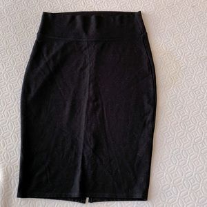 Black pencil skirt knee length